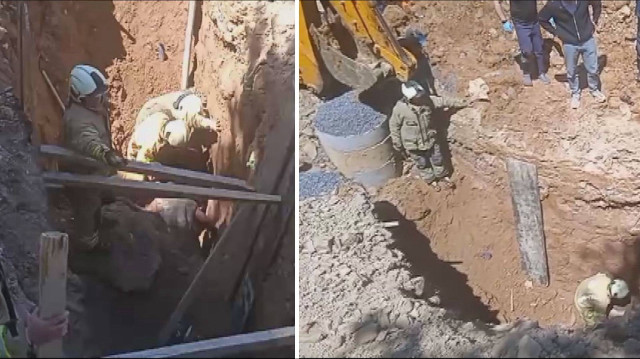 İstanbul Çekmeköy'de bir inşaat alanında göçük meydana geldi, toprak altında mahsur kalanların olduğu gelen bilgiler arasında...