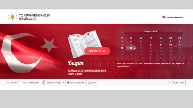 Resmi Gazete bugünkü kararları