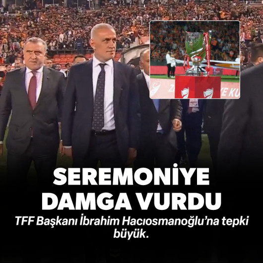 Kupa seremonisine damga vuran an: Hacıosmanoğlu'na büyük tepki