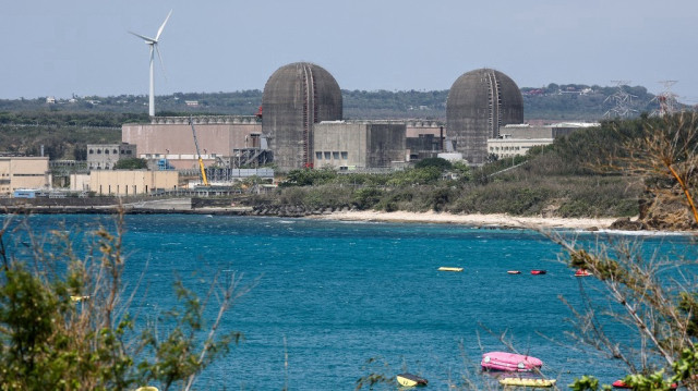 La centrale nucléaire de Ma'anshan près de la plage de Pingtung, dans le sud de Taïwan.