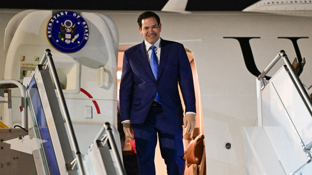 U.S. Secretary of State Marco Rubio arrives in Antalya, Türkiye for Informal meeting of NATO Ministers of Foreign Affairs, on May 14, 2025.