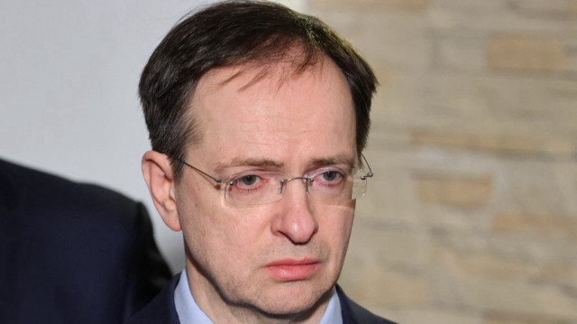Le chef de la délégation russe, Vladimir Medinsky