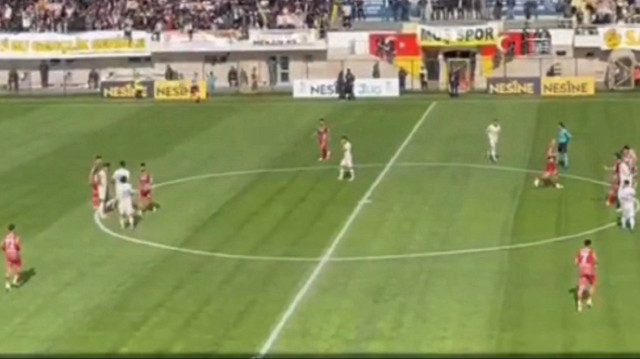 Muşspor - Karşıyaka maçında yaşanan o an.