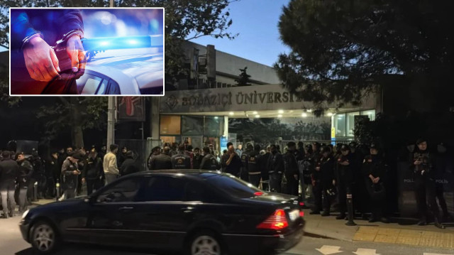 Boğaziçi Üniversitesi'nde protestocular polise saldırdı.