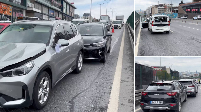 Üç otomobilde maddi hasarın meydana geldiği kazada, üç vatandaş yaralandı.