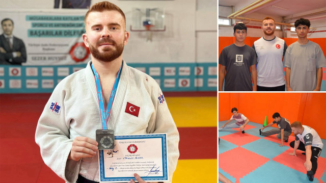 Konya'da işitme engelli milli judocu beden eğitimi öğretmeni 28 yaşındaki Mevlüt Akmaz, spor hayatıyla örnek olduğu engelli öğrencilerinin geleceğine katkı sunuyor.