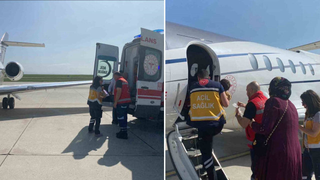 Küçük çocuk için Sağlık Bakanlığı tarafından hızla devreye girilerek Ağrı'ya bir ambulans uçak gönderildi.