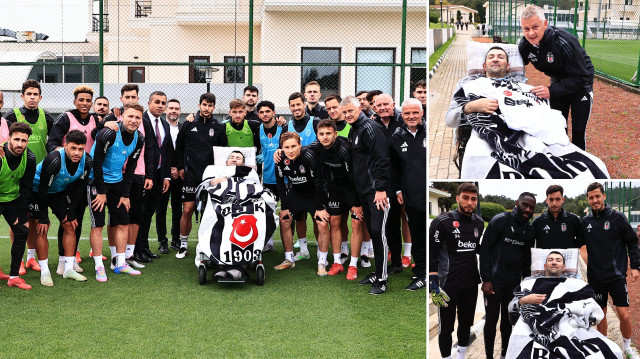 Beşiktaş taraftarı Zafer Altınışık, siyah-beyazlı teknik direktör ve futbolcularla bir araya gelmişti. 