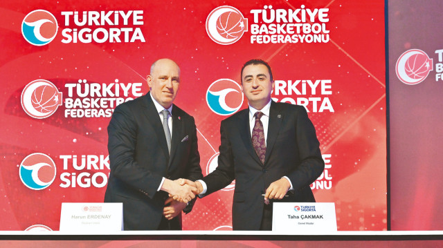TBF Başkan Vekili Harun Erdenay - Türkiye Sigorta Genel Müdürü Taha Çakmak