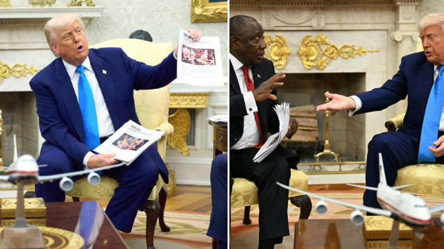 ABD Başkanı Donald Trump, Güney Afrika lideri Ramaphosa.