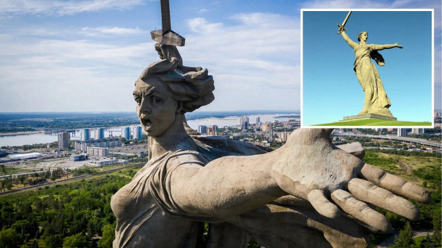 Dev heykelin içinden ceset çıktı.