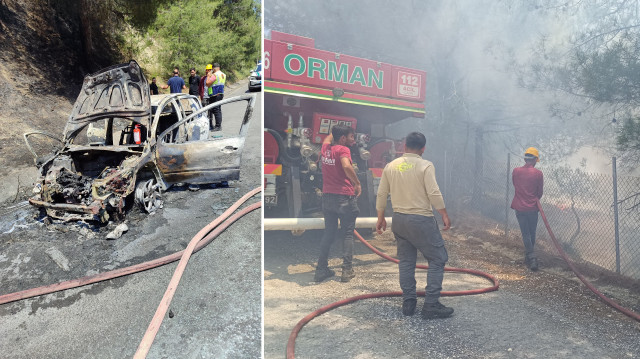 Ekiplerin müdahalesi sonucu yangın söndürüldü. Yangın nedeniyle otomobil kullanılamaz hale geldi.