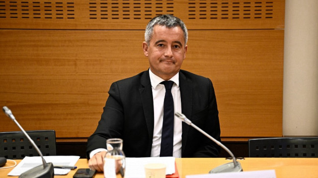 Le ministre français de la Justice, Gerald Darmanin, participe à une audition devant la commission d'enquête sur le contrôle de l'État et la prévention de la violence à l'école, à l'Assemblée nationale à Paris, le 20 mai 2025.