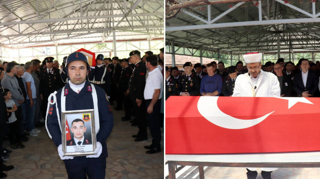 Samsun'da derede boğulan jandarma astsubay Hakan Fidan'ın cenazesi, memleketi Ordu'da toprağa verildi.


