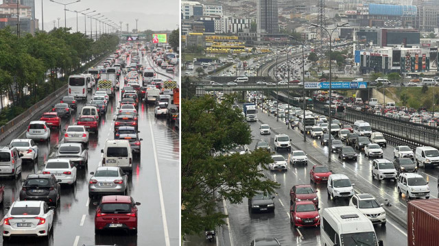 Kentte, dün geceden bu yana etkisini gösteren yağışla beraber sabah saatlerinde kent genelindeki trafik yoğunluğu arttı. 