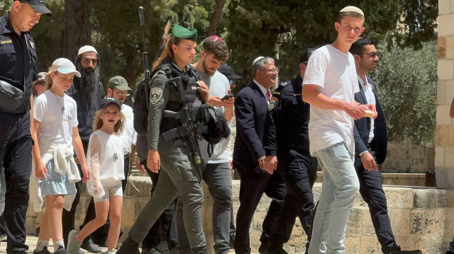 Dans une vidéo filmée sur place, Ben-Gvir s’est félicité de la forte présence de visiteurs juifs sur l'esplanade de la mosquée Al-Aqsa