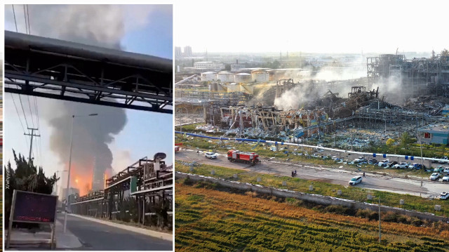 Çin'in kuzeyindeki Şandong eyaletindeki kimya fabrikasında patlama meydana geldi.