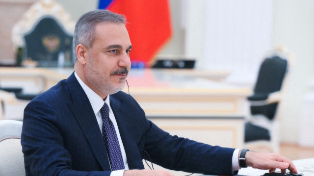 Le ministre turc des Affaires étrangères Hakan Fidan participe à une réunion avec le président russe au Kremlin, à Moscou, le 26 mai 2025.