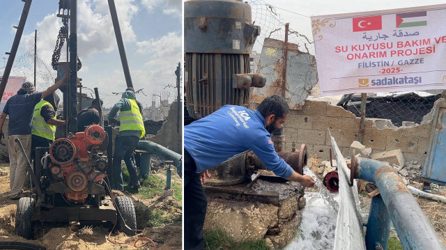 Sadakataşı Gazze’de su kuyusu onarımı gerçekleştirdi.