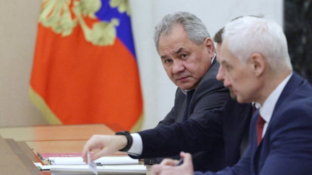 Sergueï Shoigu, secrétaire du Conseil de sécurité russe, assiste à une réunion de la Commission militaro-industrielle présidée par le président russe à Moscou, le 23 avril 2025.