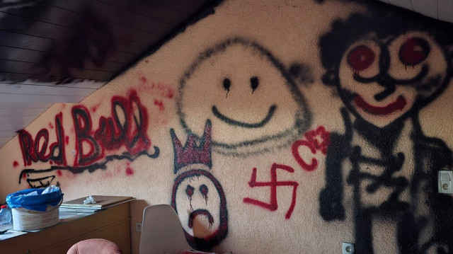 Profanation de la Mosquée de L'Hopital (Moselle), découverte le 25 mai 2025.