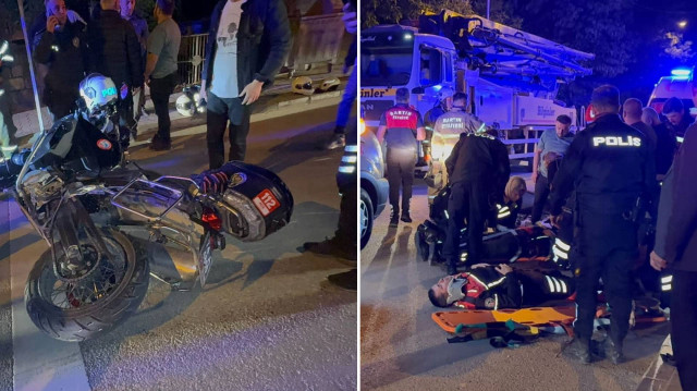 Kazayı hafif sıyrıklarla atlatan polislerin durumlarının iyi olduğu öğrenildi.