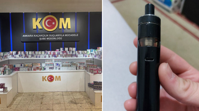 Ankara'da 3 bin kaçak elektronik sigara ele geçirildi.