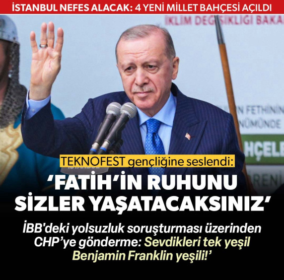 'Fatih'in ruhunu gençlerimiz yaşatacak'