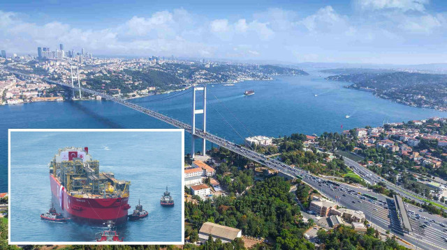 Türkiye'nin ilk yüzer doğalgaz üretim platformu İstanbul Boğazı'nda