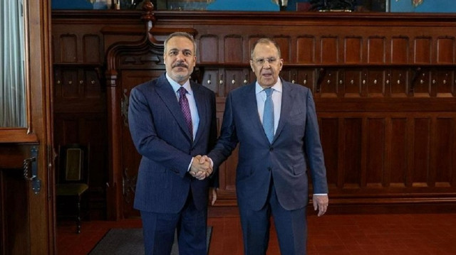Türkiye's Foreign Minister Hakan Fidan and his Russian counterpart Sergey Lavrov