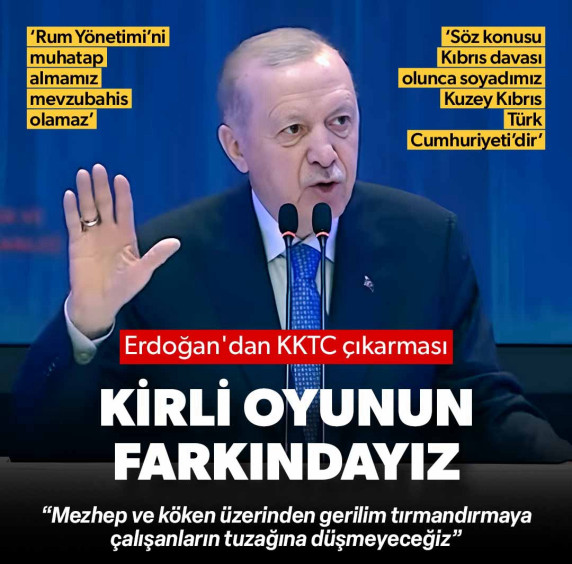 Cumhurbaşkanı Erdoğan KKTC'de açıklamalarda bulunuyor