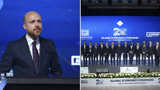 İbn Haldun Üniversitesi (İHÜ) Mütevelli Heyeti Başkan Vekili Bilal Erdoğan, İstanbul Finans Merkezi'ndeki Halkbank Genel Müdürlüğü'nde düzenlenen "2. İstanbul Dünya İslam Ekonomisi Zirvesi"nde konuşma yaptı.