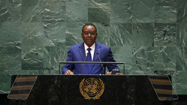 Le Premier ministre tchadien Allah Maye Halina s'exprime lors de la 79e session de l'Assemblée générale des Nations unies au siège des Nations unies à New York, le 25 septembre 2024.
