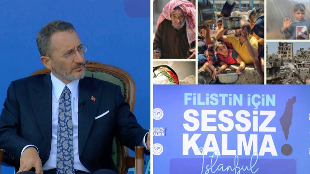 İletişim Başkanı Fahrettin Altun, Sultanahmet Meydanı'nda düzenlenen "Filistin İçin Sessiz Kalma" programında açıklamalarda bulundu.