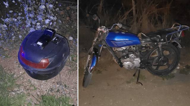 Motosikletin çalıntı olarak arandığı tespit edildi.
