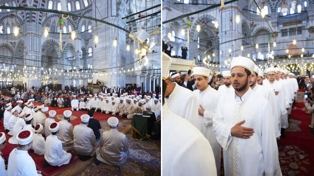 <p>Fatih Müftülüğünce Fatih Camisi'nde düzenlenen törende, Kur'an-ı Kerim okundu.</p>