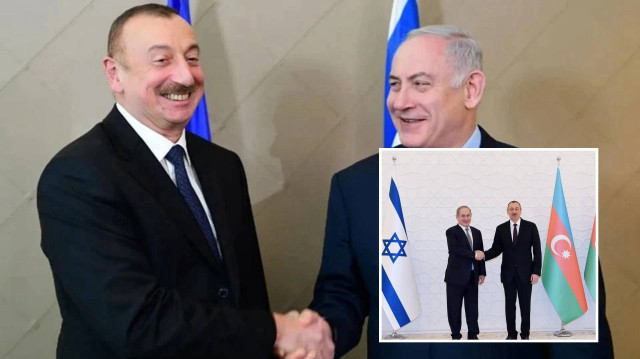 Azerbaycan Cumhurbaşkanı İlham Aliyev ve İsrail Başbakanı Netanyahu