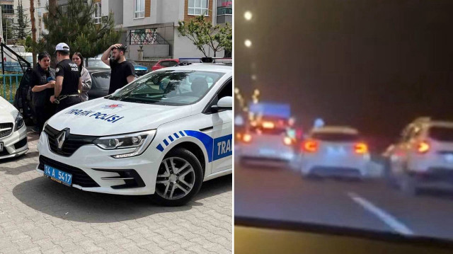 Kadın sürücü, makas atarak hem kendi canını hem de diğer vatandaşların canını tehlikeye attı