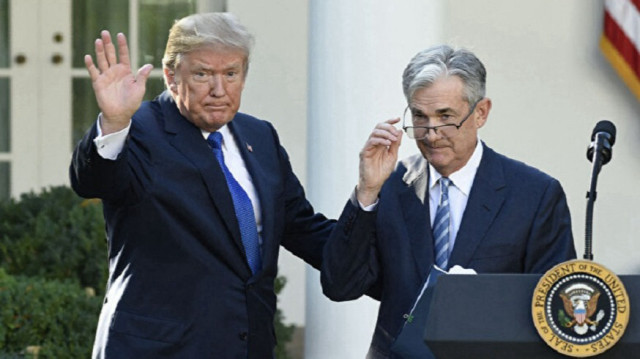 US President Donald Trump and Federal Reserve Chair Jerome Powell