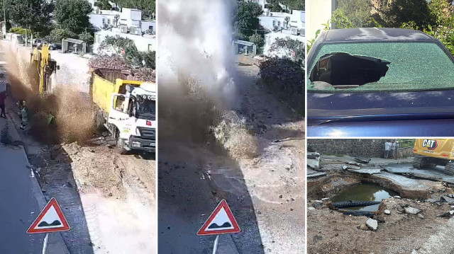 Bodrum'da yine isale hattı patladı: Çok sayıda evi su bastı, otomobiller hasar gördü