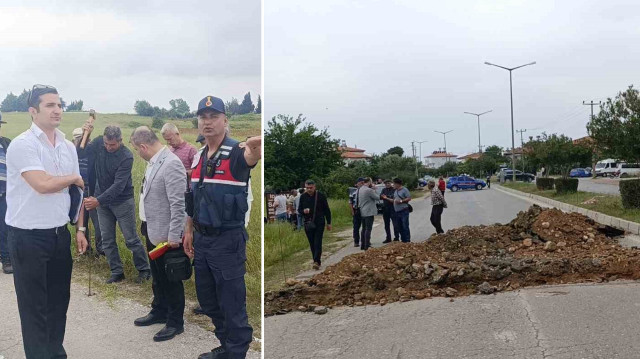 Mahkemeyi kazanan arazi sahipleri Antalya'da turizm yolunu kazıp araç trafiğine kapattı