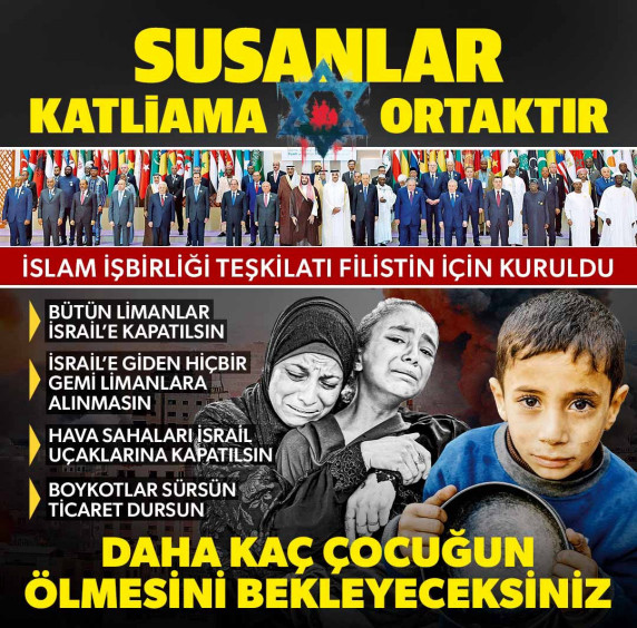 Susanlar katliama ortaktır: İslam İşbirliği Teşkilatı'nın harekete geçmesi için Gazze'de daha kaç çocuk ölmeli?