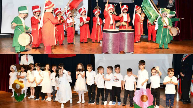 Minikler Kur'an-ı Kerim tilavetiyle başlayan etkinlikte, mehteran gösterisi ve tiyatro oyunu sergiledi.