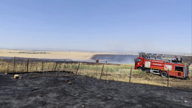 Ekiplerin ve çiftçilerin traktörleriyle müdahalesiyle yangın söndürüldü.