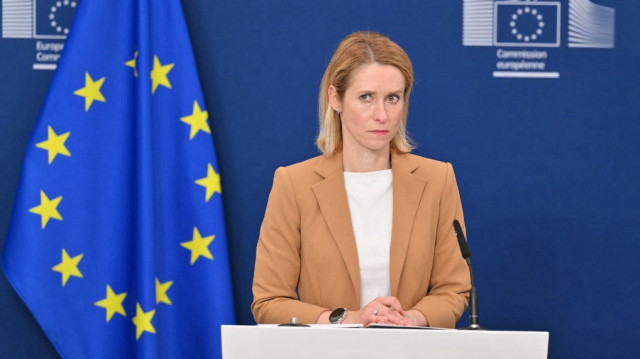 Kaja Kallas, haute représentante et vice-présidente de l'UE pour les affaires étrangères et la politique de sécurité, donne une conférence de presse sur le 18e paquet de sanctions contre la Russie au siège de l'UE à Bruxelles, le 10 juin 2025.