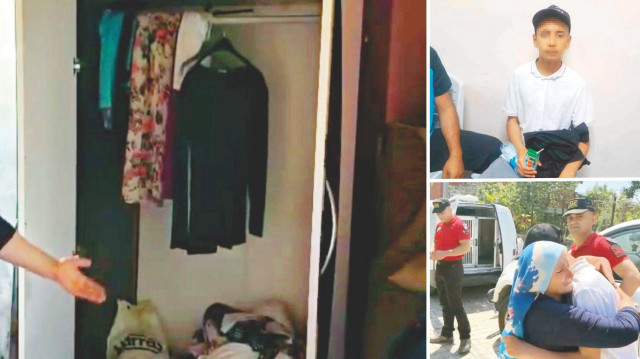 Burak Koçak, 5 gün bu giysi dolabında saklandı.