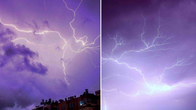 Görsel şöleni kaydetmek isteyen vatandaşlar da çektikleri video ve fotoğraflarla güzel kareler yakaladı.