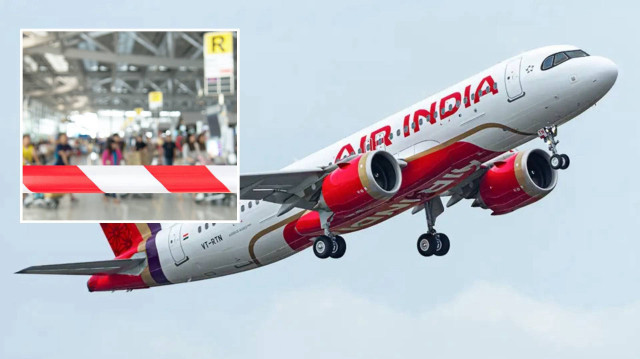 "Air India" uçağı, bomba ihbarının ardından acil iniş yaptı.