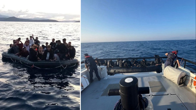 İzmir açıklarında sürüklenen bottaki 41 göçmen kurtarıldı
