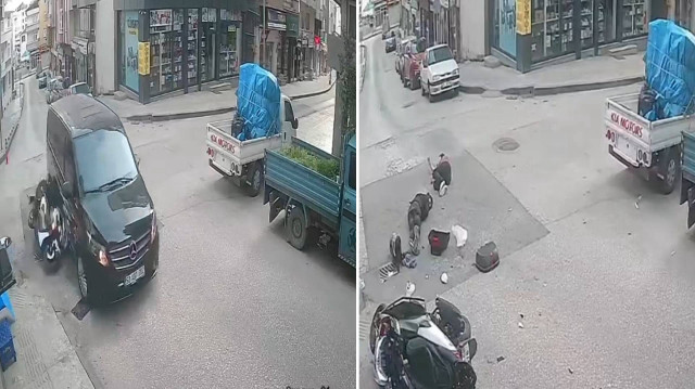 Yaralanan motosiklet sürücüsü ve yolcu olarak bulunan Yiğit Efe K., hastaneye kaldırıldı.